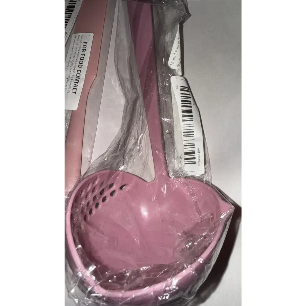 NWT Set Of Three Silicone Spatula Strainer W/ Free Bonus Plastic Ladle/Colander